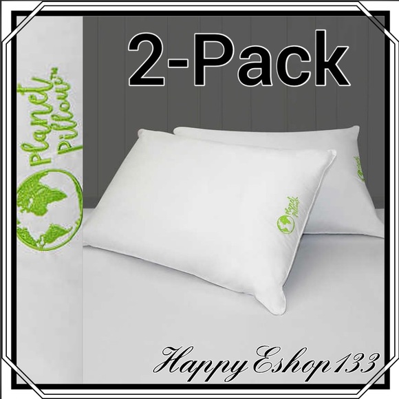 Planet Pillow Down Alternative Jumbo Pillow, 2-Pack, 100% Organic Cover - Picture 1 of 9